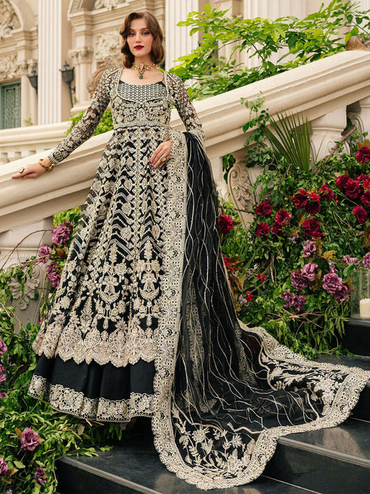 Parishay embroidered lawn front with intricate neckline and borders – unstitched 3-piece suit
