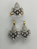 H&A Jewellery Dual Tone Earrings and Ring Set