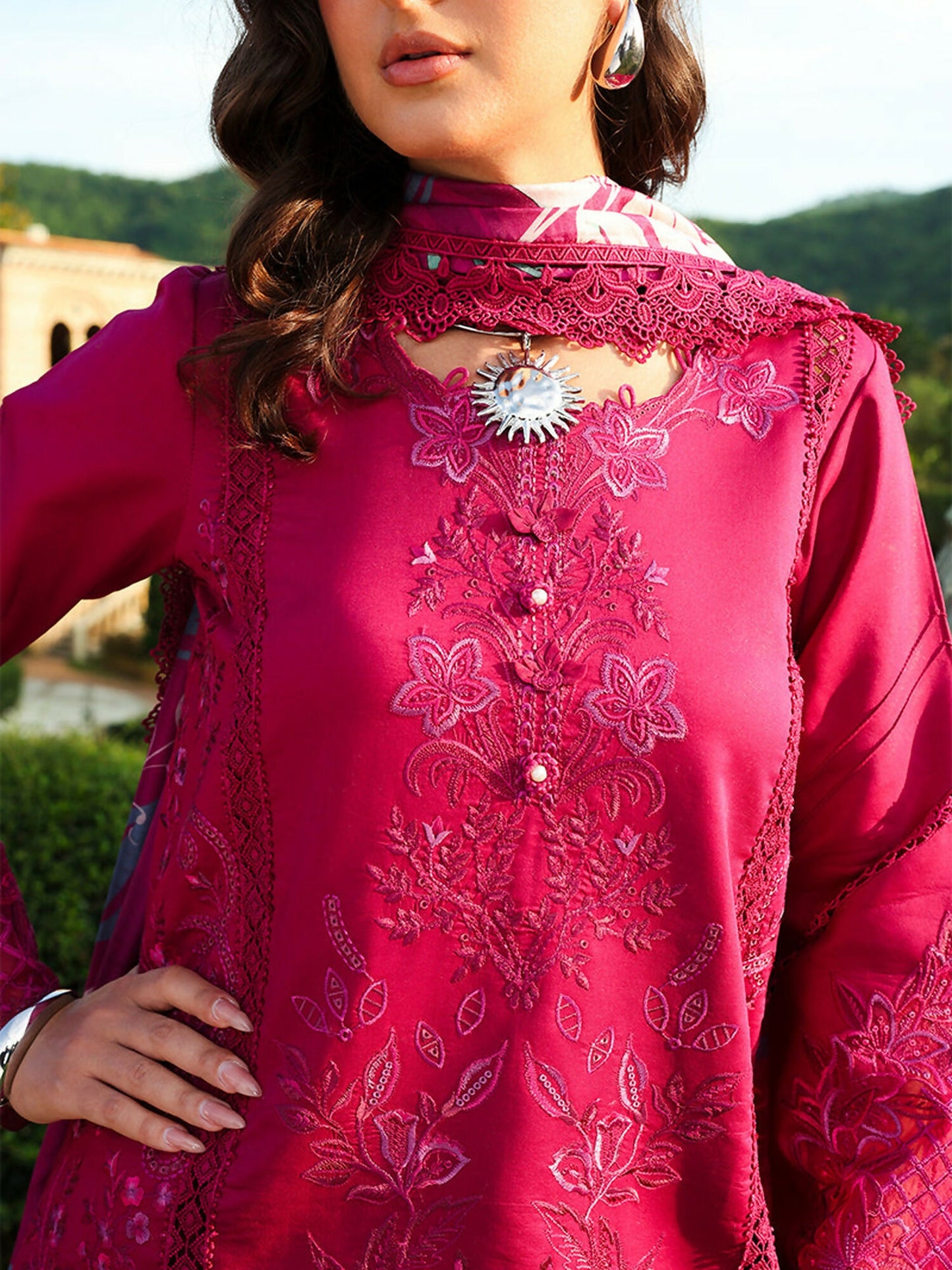 Rang Rasiya Florence Summer Edit'26 Lawn Embroidered Unstitched 3-Piece Suit-Miraal