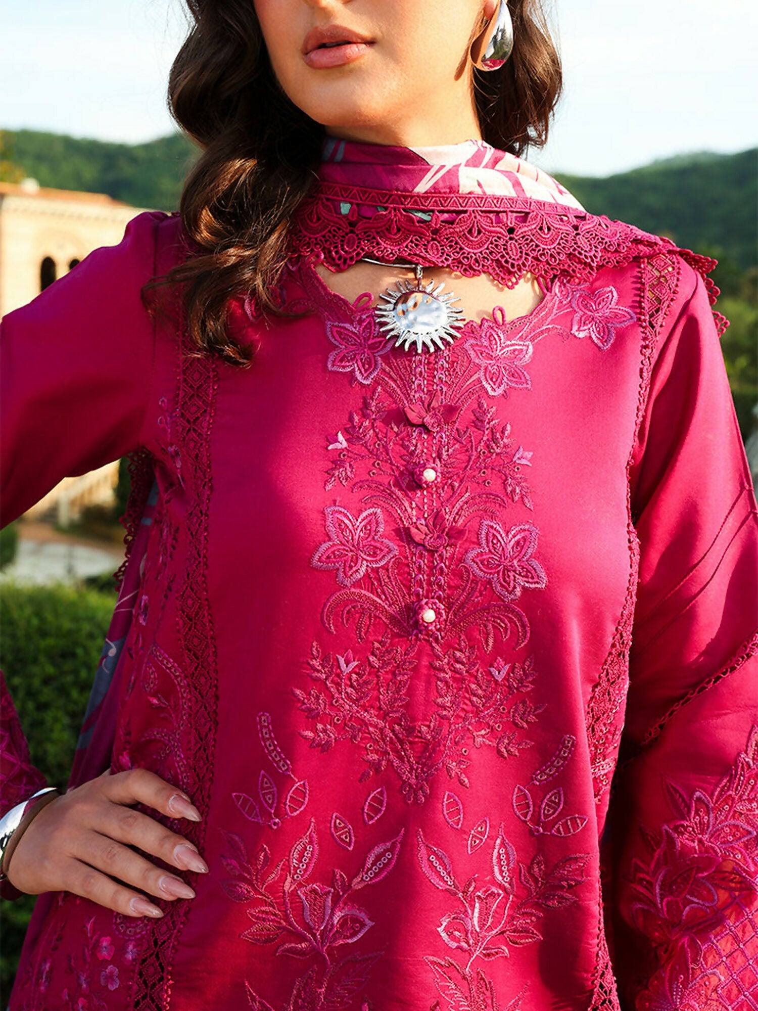 Rang Rasiya Florence Summer Edit'26 Lawn Embroidered Unstitched 3-Piece Suit-Miraal