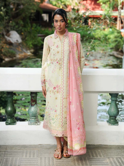 Qalamkar Qprints Lawn'26 Embroidered Unstitched 3-Piece Suit-AX-03-(A)-Mairi