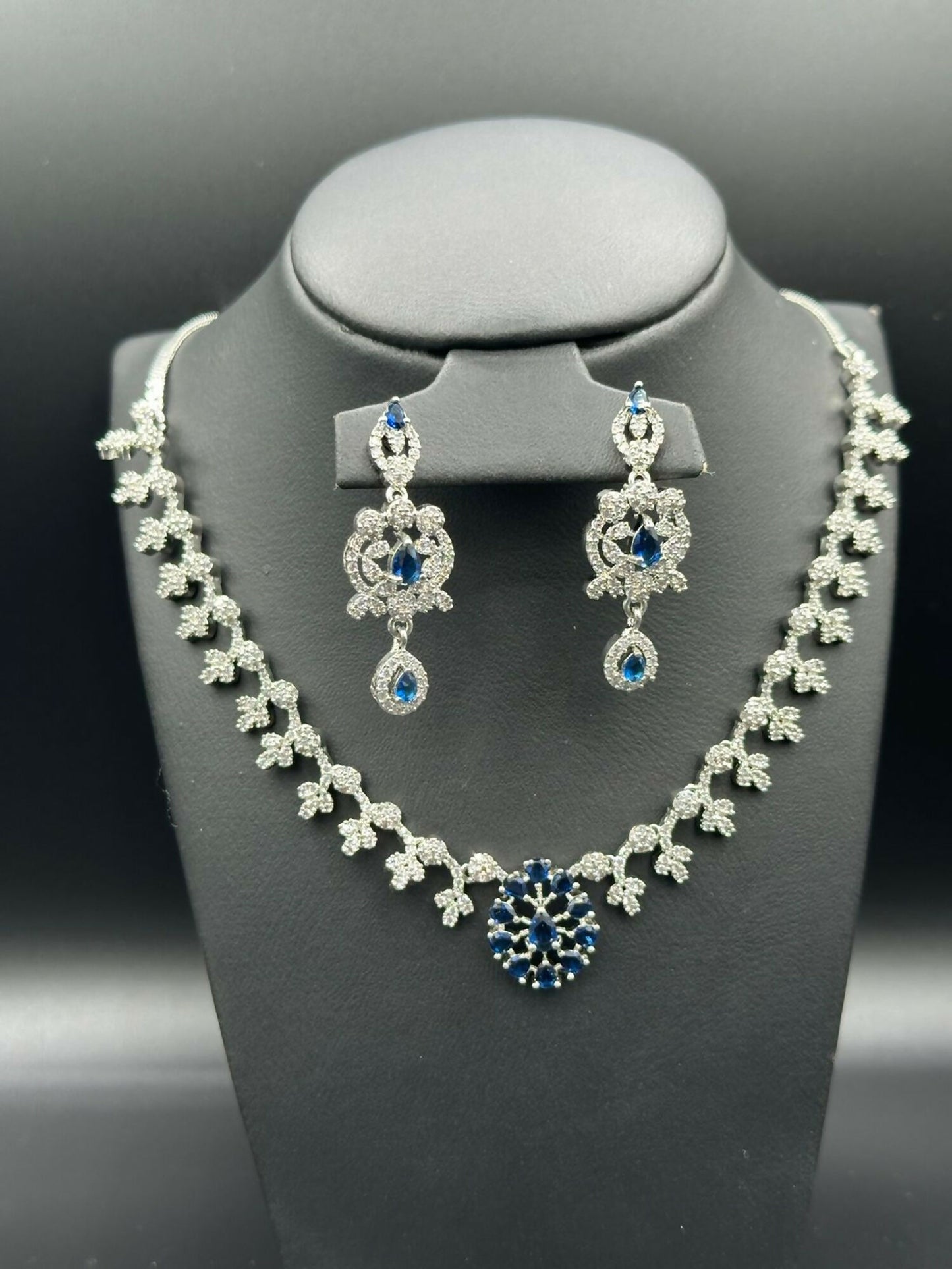 H&A Jewellery One Carat Silver Rhodium Plated Jewellery Set