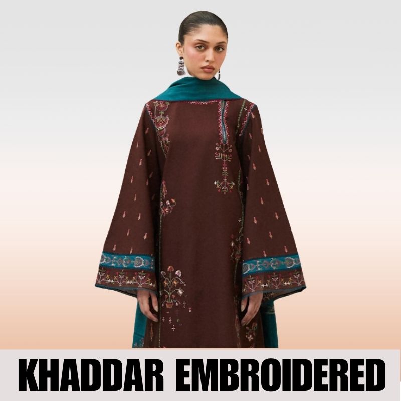 khaddar embroidered women