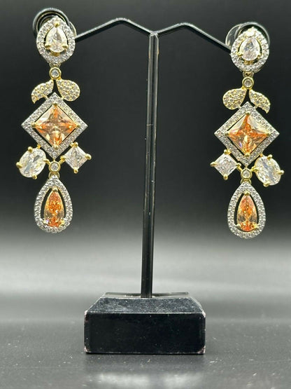 H&A Jewellery One Carat Silver and Gold Plated Earrings