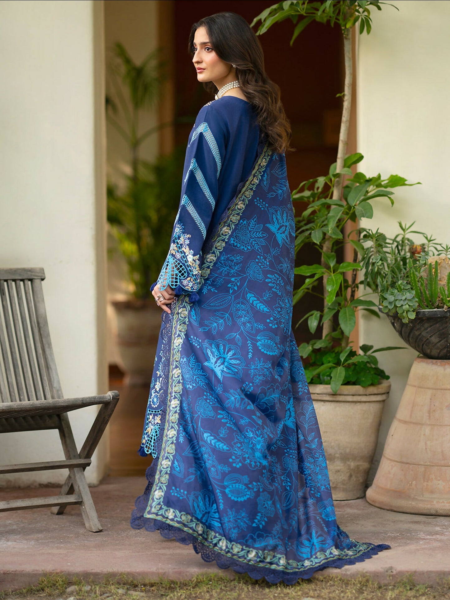 Mahnur Angan Lawn'26 Embroidered Unstitched 3-Piece Suit-AN-002