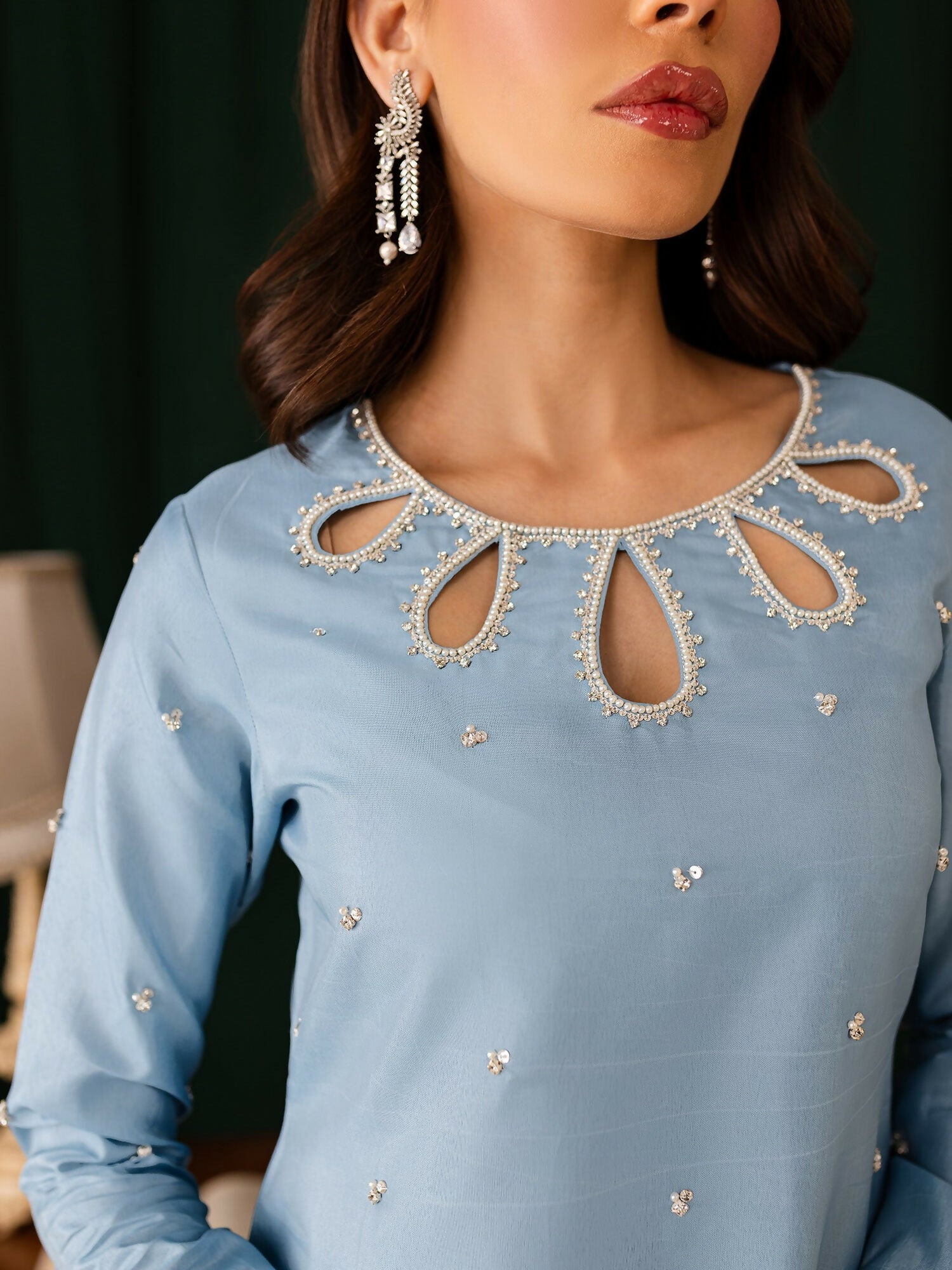 Allure By IH Raw Silk Embellished Stitched 3-Piece Suit-Nuray