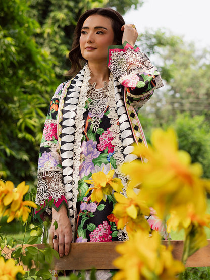 Mahnur Gardenia Khaddar Embroidered Unstitched 3-Piece Suit-GR-10