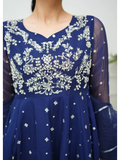Allure By IH Lehr Chiffon Embroidered Lehenga-Sundae