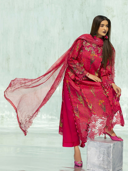 Parishay Ivy Bloom'26 Lawn Embroidered Unstitched 3-Piece Suit-IB-16