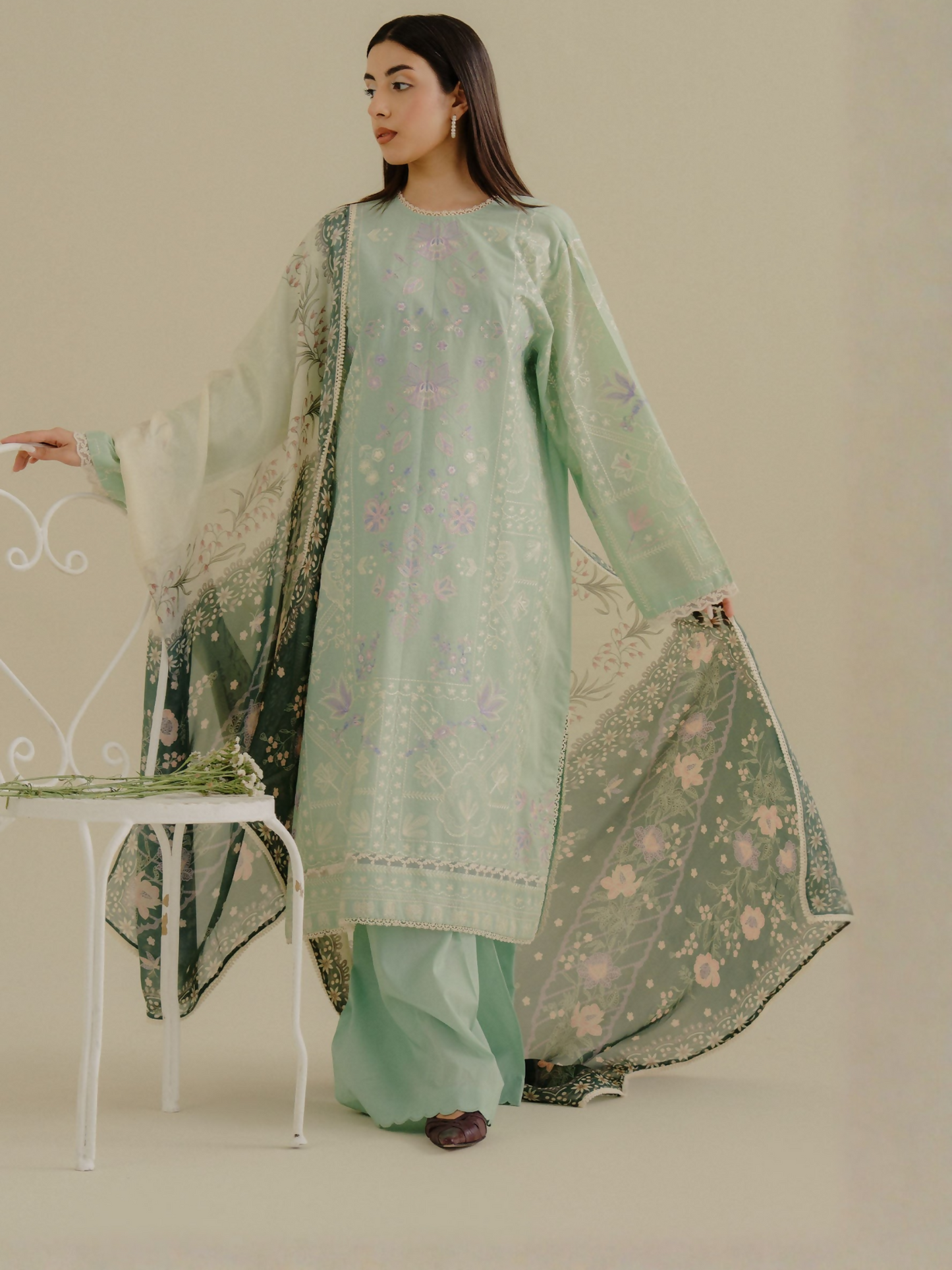 COCO by Zara Shahjahan Lawn Embroidered Unstitched 3-Piece Suit-Nyssa-10A