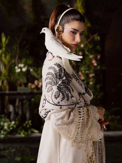 Mahnur Amelia Kotrai Embroidered Unstitched 3-Piece Suit-CK-003