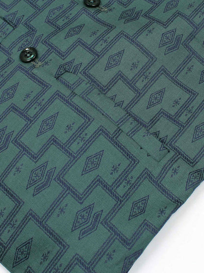 Velvour Boys Jacquard Printed Waistcoat-VW06-A