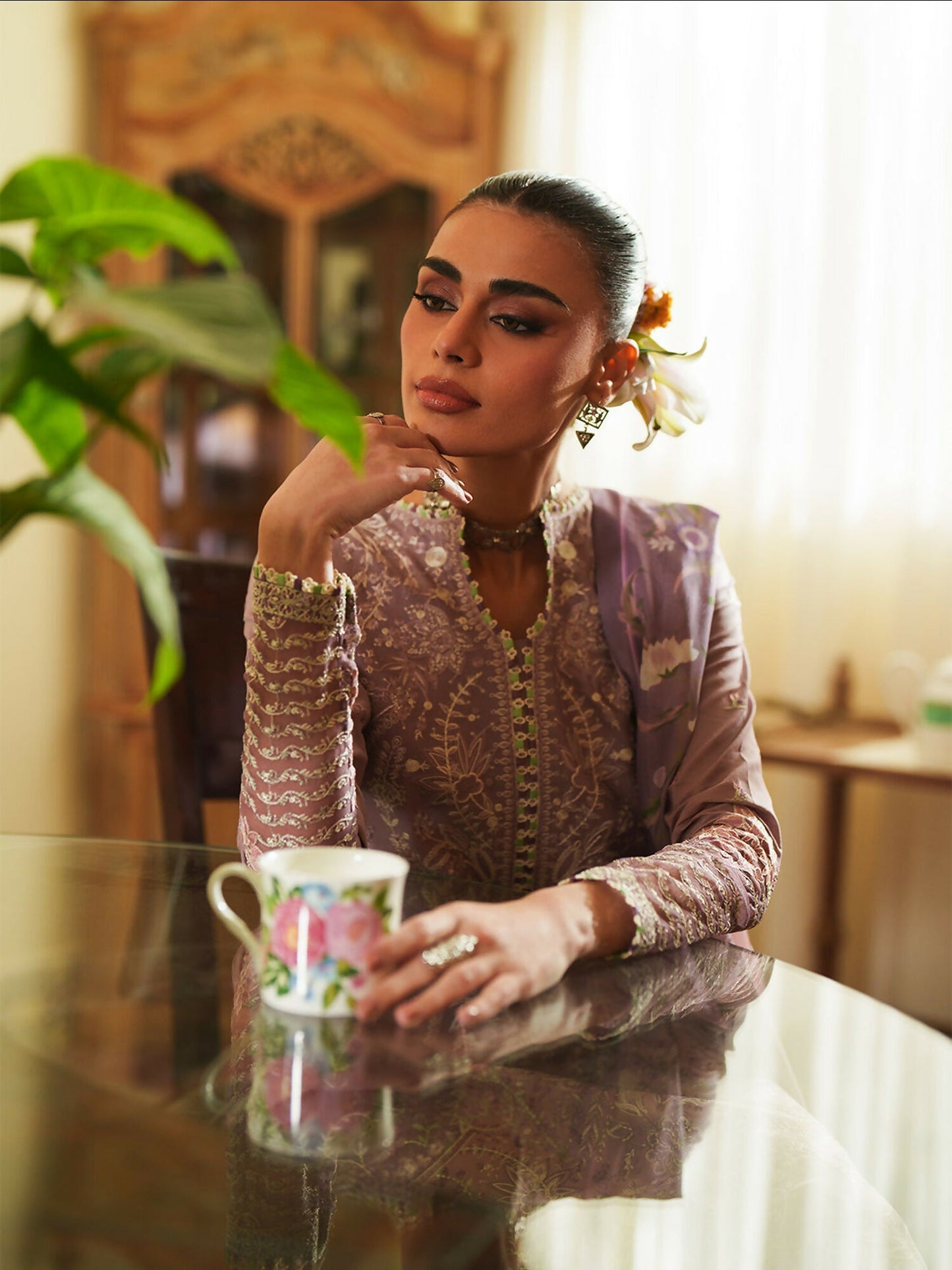 Binilyas Heritage Dore Summer'26 Lawn Embroidered Unstitched 3-Piece Suit-177-B