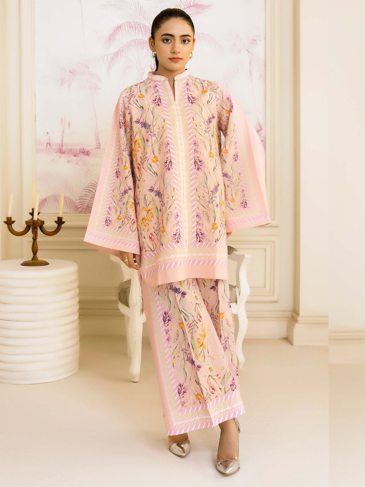 Allure By IH Salina Lawn Silk Printed Co-Ord Set-Vanya
