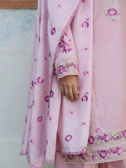 Mannat Clothing Lawn Embroidered Stitched Suit-Ballet