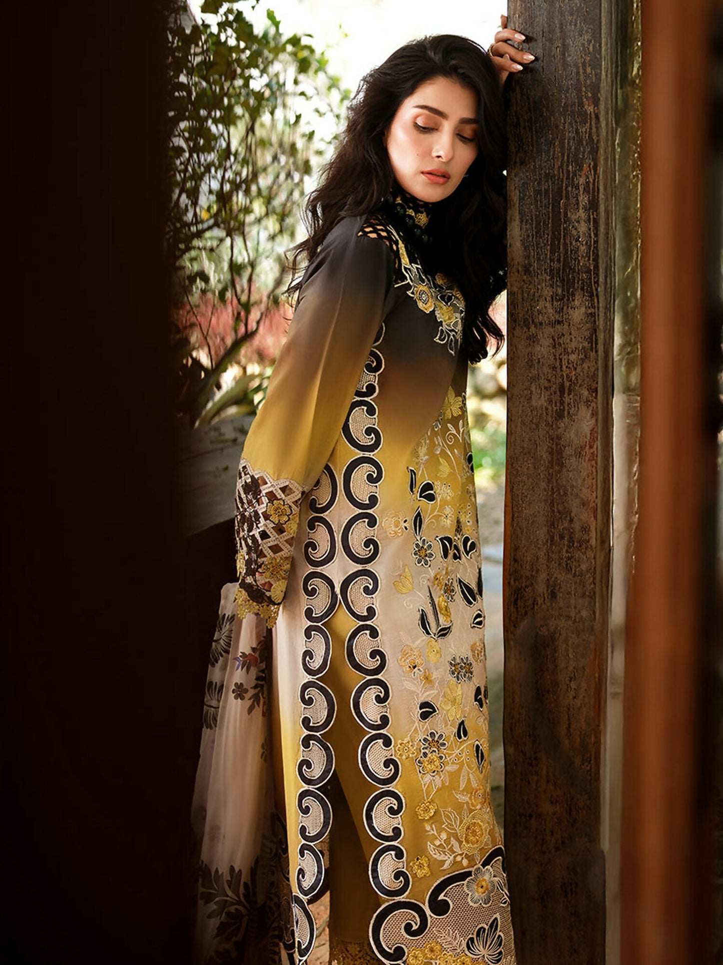 Mushq A Moi Luxury Lawn Embroidered Unstitched 3-Piece Suit-Timeless Charm