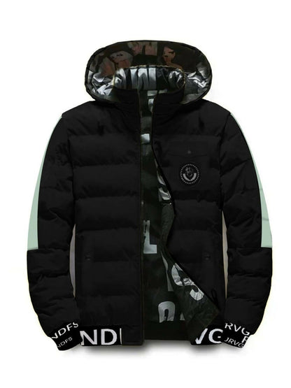 Funky Imported Double Sided Heavy Insulated Hooded Puffer Jacket For Men-14843