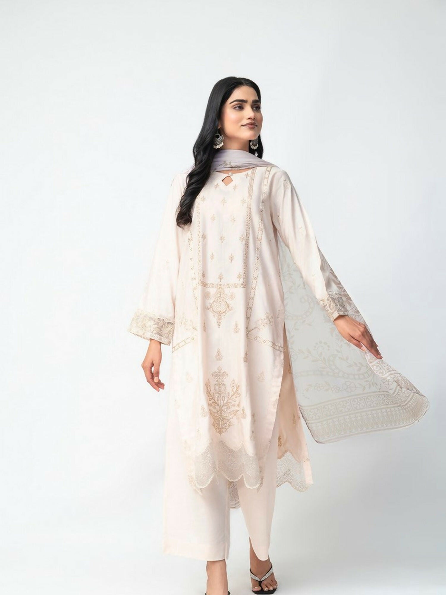 Imran Aftab Winter'25 Khaddar Embroidered Unstitched 3-Piece Suit-IAKC-UF-20
