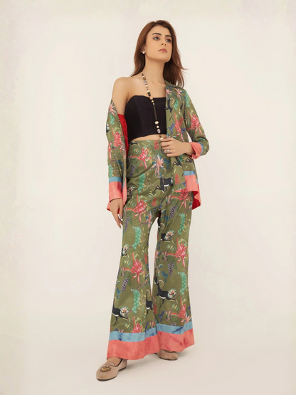 Shiza Hassan SH West Korean Raw Silk Printed Co-Ord Set-Aylin