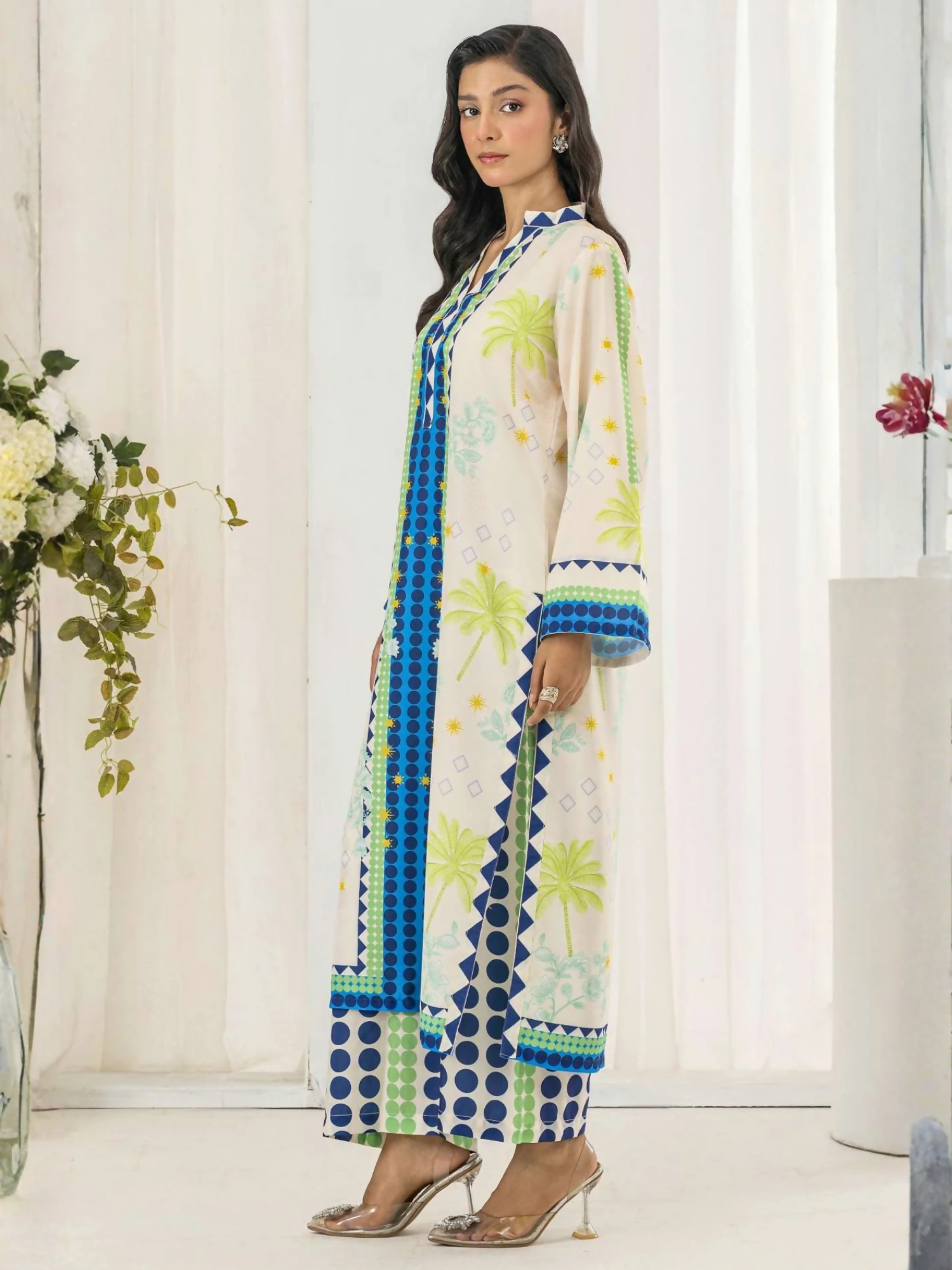MH Cloth House Poly Lawn Printed Stitched 2-Piece Suit-Zimal