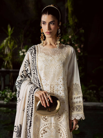 Mahnur Amelia Kotrai Embroidered Unstitched 3-Piece Suit-CK-003