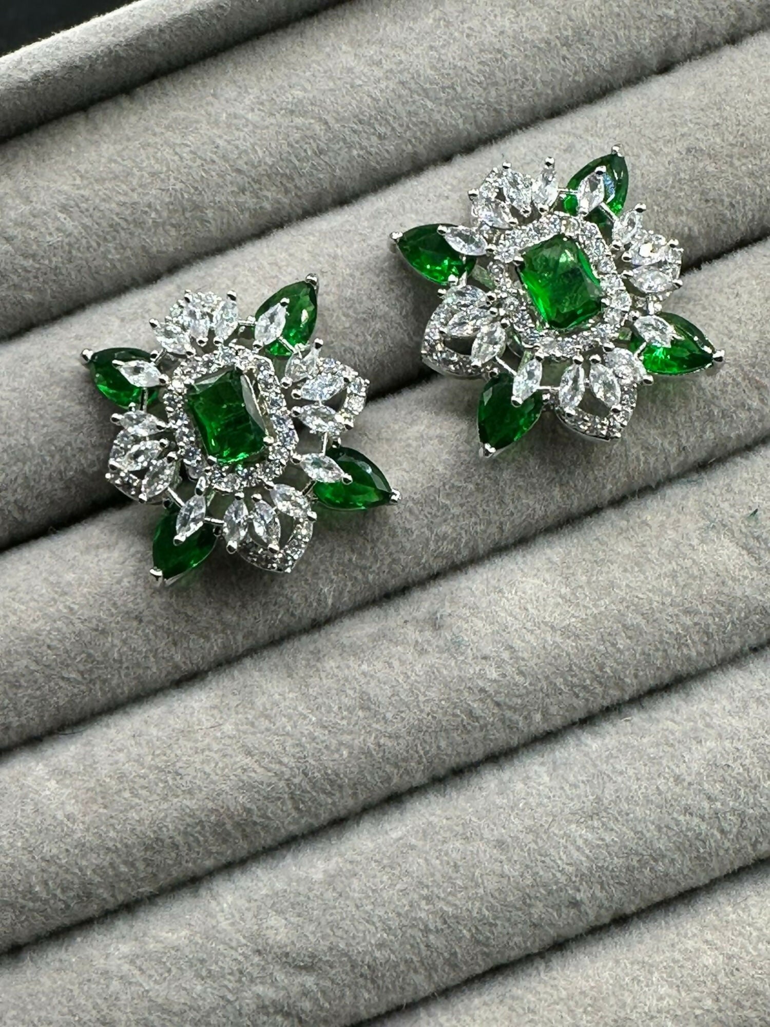 H&A Jewellery One Carat Silver Rhodium Plated Earrings