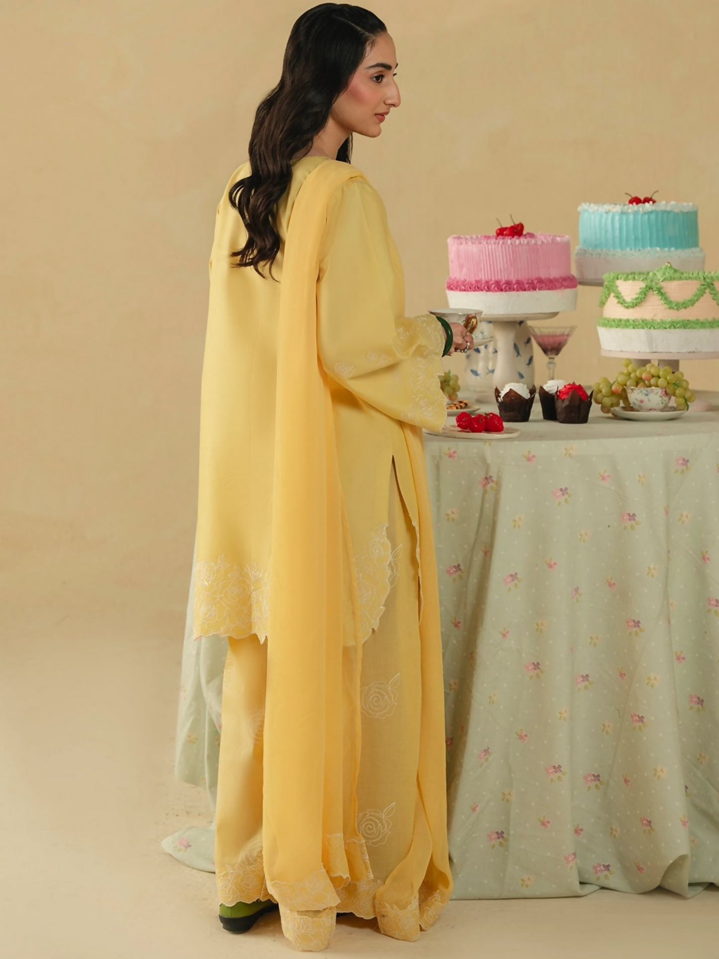 Mannat Clothing Boho Summer'26 Cotton Embroidered Stitched Suit-Buttercup