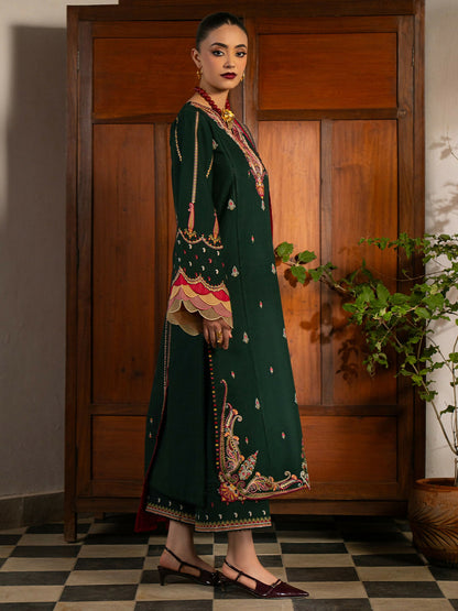 Binilyas Gulrukh Khaddar Embroidered Unstitched 3-Piece Suit-64-B