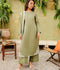 Allure By IH Katan Silk Embroidered Stitched 3-Piece Suit-Sage
