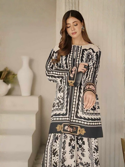 MH Cloth House Poly Lawn Printed Co-Ord Set-Manchali