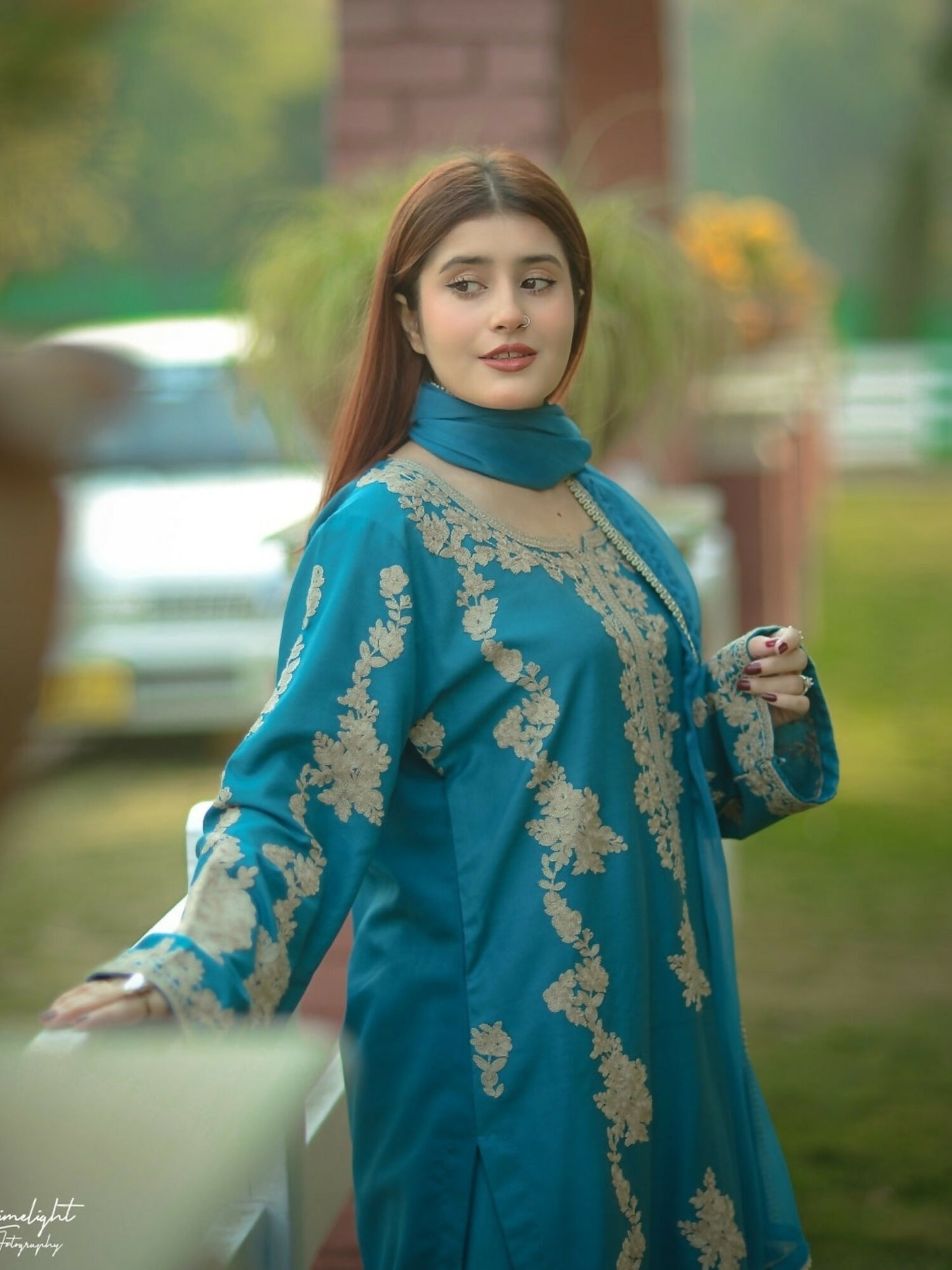 Tawakal Closet Linen Embroidered Stitched 3-Piece Suit-Kaavya