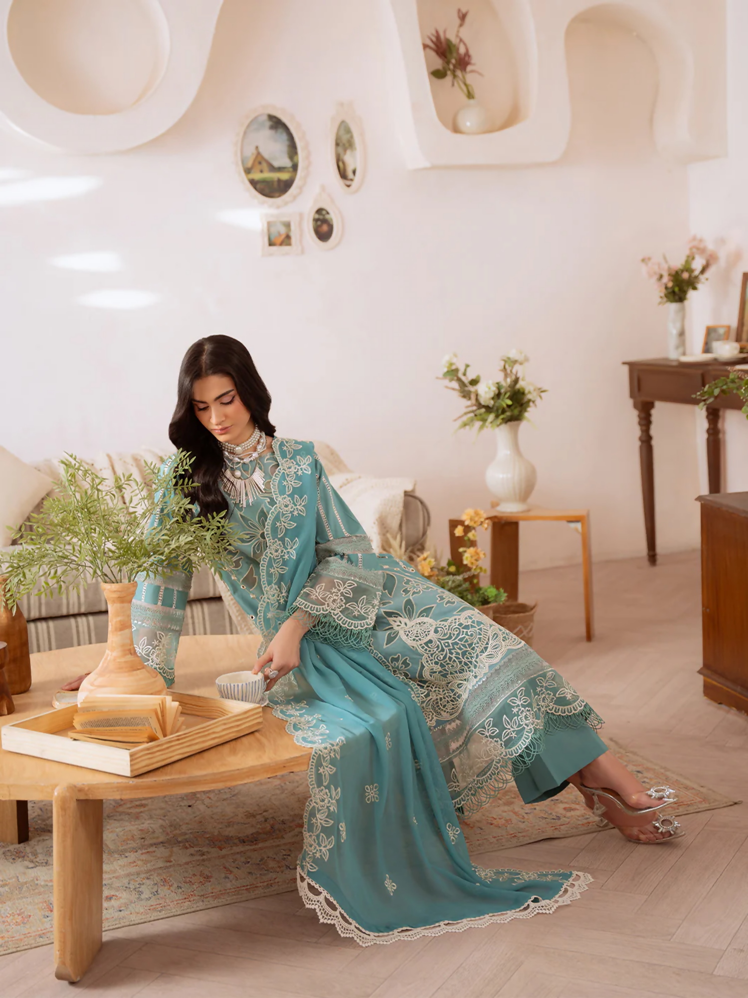 Mahnur Shanaya Lawn Embroidered Stitched 3-Piece Suit-SN-06