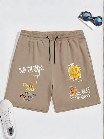 Jupiter Printed Graphic Terry Short-13393
