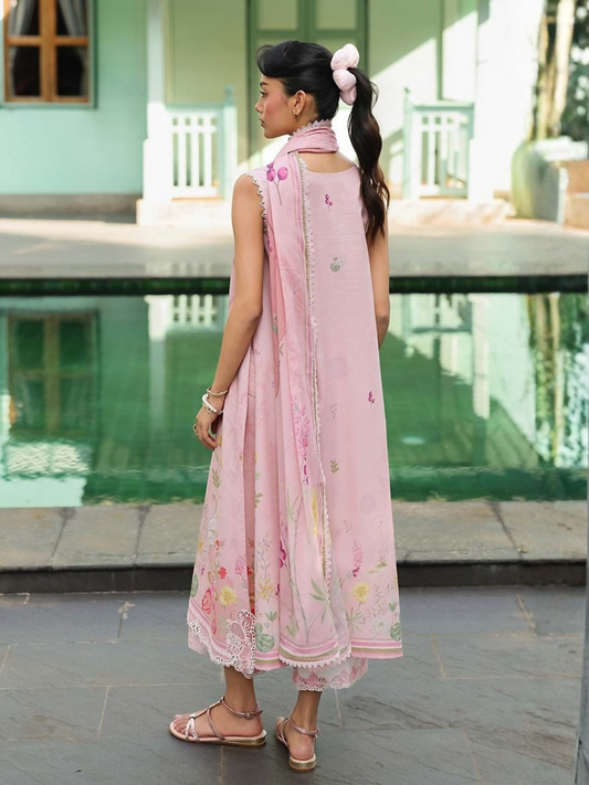 Qalamkar Qprints Lawn'26 Embroidered Unstitched 3-Piece Suit-AX-01-(B)-Iona