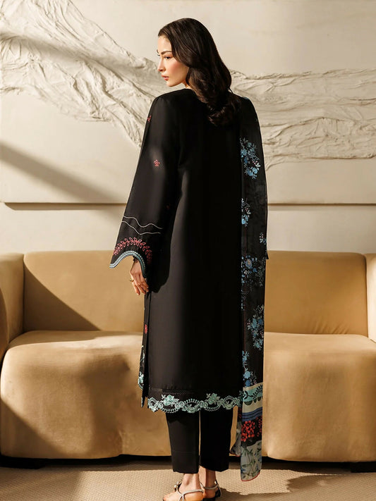 Panache Apparel Mistfall Ramadan Edit Cotton Embroidered Stitched Suit-Chroma