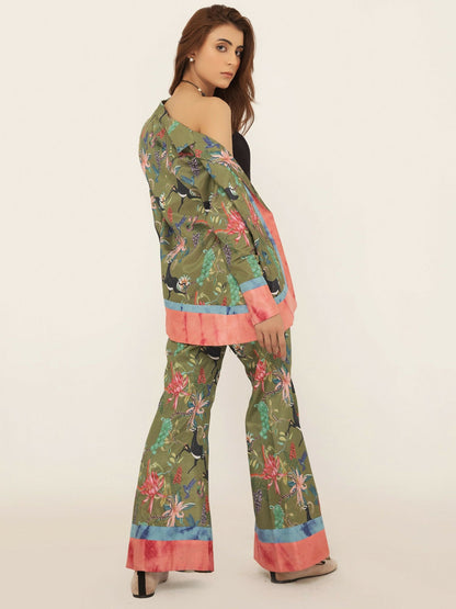 Shiza Hassan SH West Korean Raw Silk Printed Co-Ord Set-Aylin