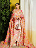Hussain Rehar Luxury Pret Eid'23 Raw Silk Embellished Stitched 3-Piece Suit-Tawny