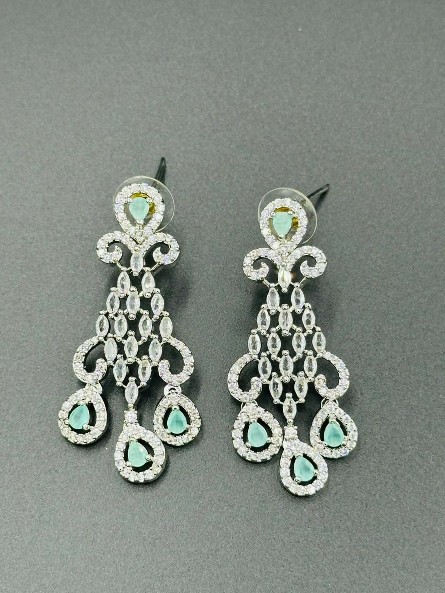 H&A Jewellery One Carat Silver Rhodium Plated Earrings