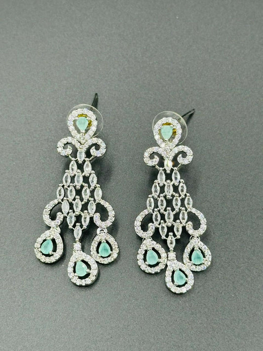 H&A Jewellery One Carat Silver Rhodium Plated Earrings