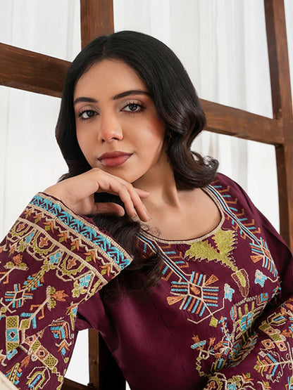 Stylish Collection Whisper Pret Linen Embroidered Stitched 2-Piece Suit-Bedford Embroidered