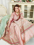 Farooq Hameed Studio Wedding Festive'25 Laama Tissue Net Embroidered Stitched 3-Piece Suit-Ashal