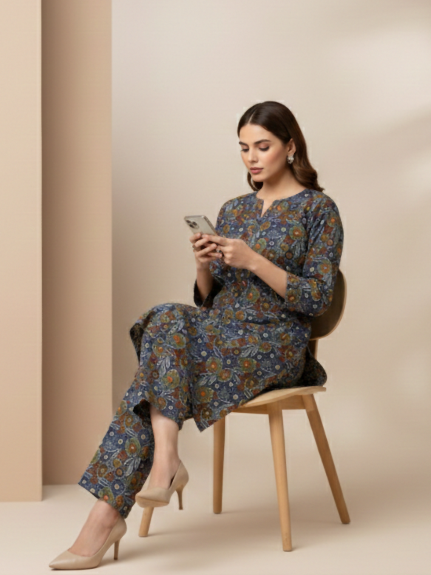 Bin Shaukat Cotton Cambric Printed Unstitched 2-Piece Suit