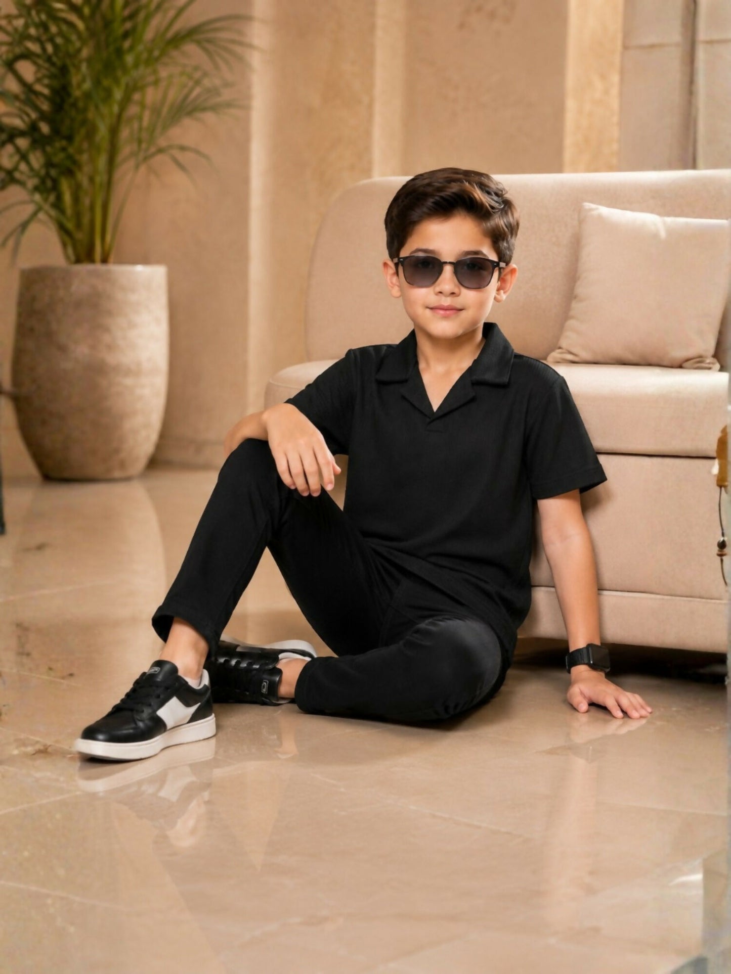 Velvour Boys Polyester Polo Shirt-VP29-B