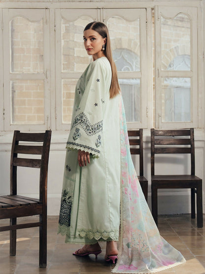 Afrozeh Day Break'26 Lawn Embroidered Unstitched 3-Piece Suit-Dewlit