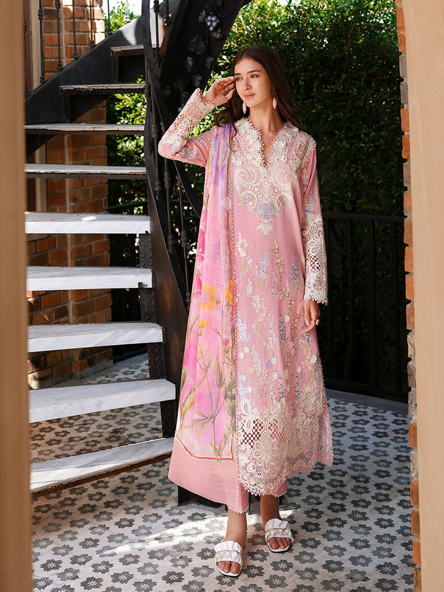 Mushq A Moi Luxury Lawn Embroidered Unstitched 3-Piece Suit-Silent Vows