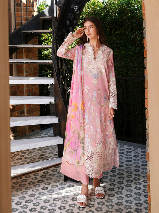 Mushq A Moi Luxury Lawn Embroidered Unstitched 3-Piece Suit-Silent Vows