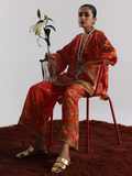 Binilyas Silk Digital Printed Co-Ord Set-30084