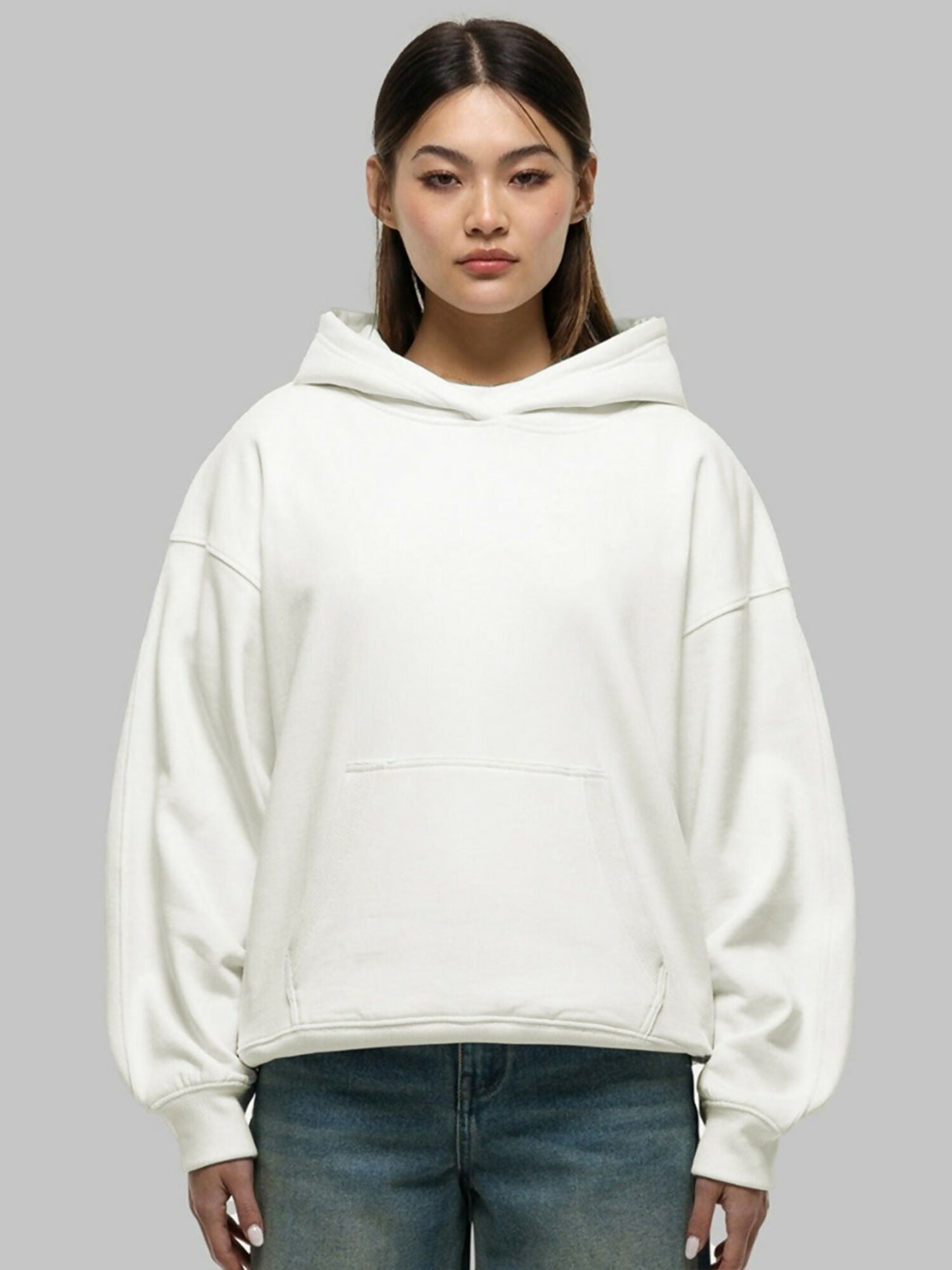 White Jupiter Heavy GSM Puff Printed Off White Hoodie-14754