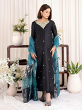 Allure By IH Luxury Pret Raw Silk Embellished Stitched 3-Piece Suit-Rita