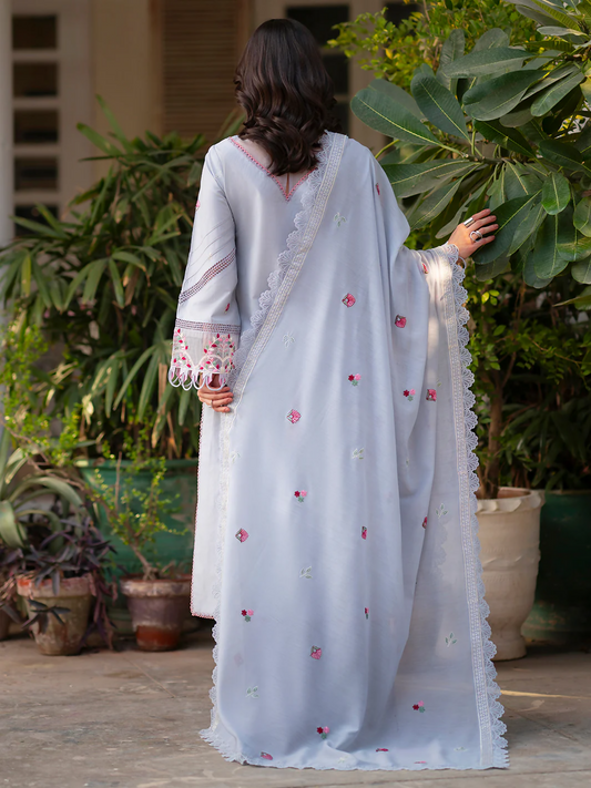 Mahnur Ember Lawn Embroidered Stitched 3-Piece Suit-EM-008